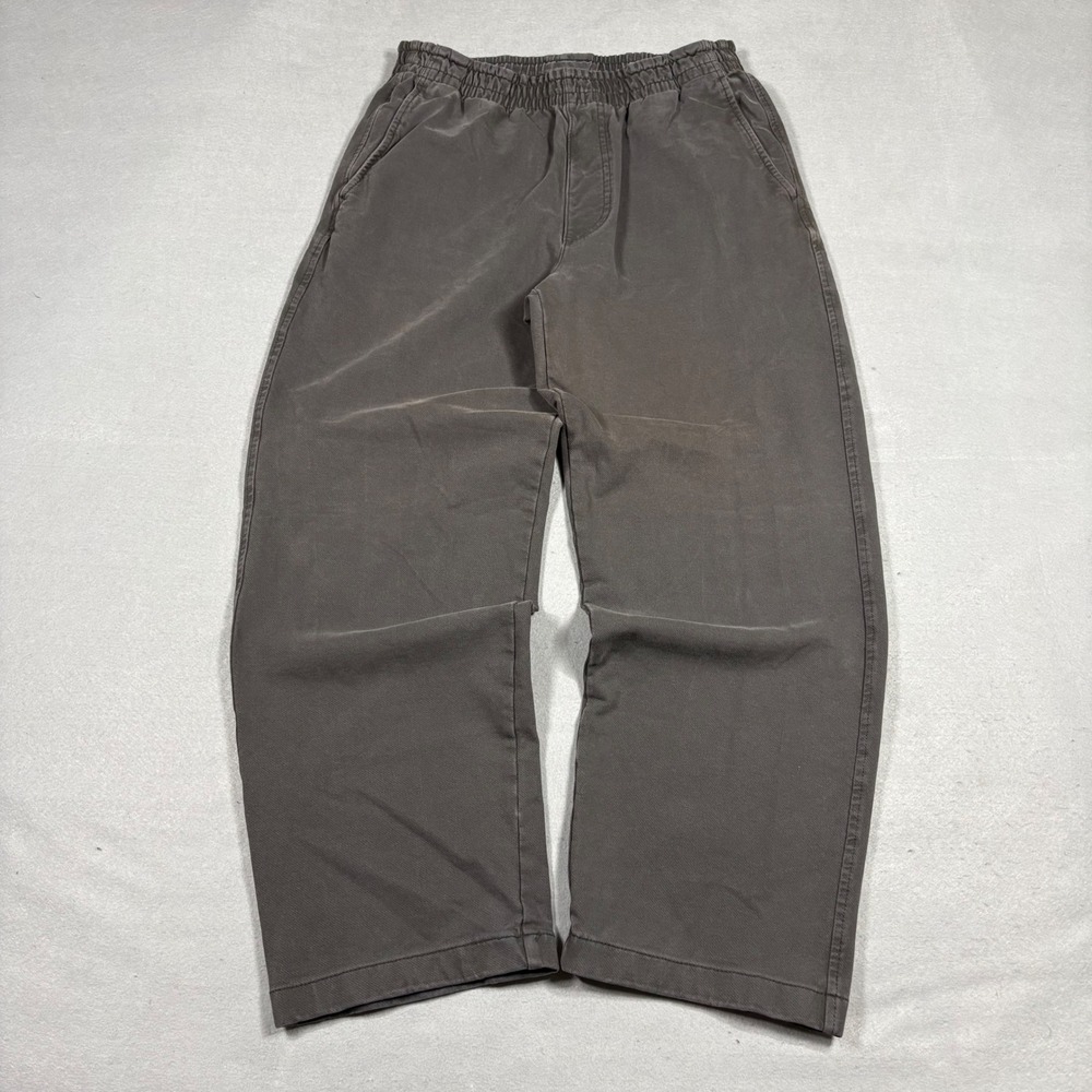 Uniqlo EZY Relaxed Fit Ankle SweatPants Mens Small Gray Elastic Waist 372-451068